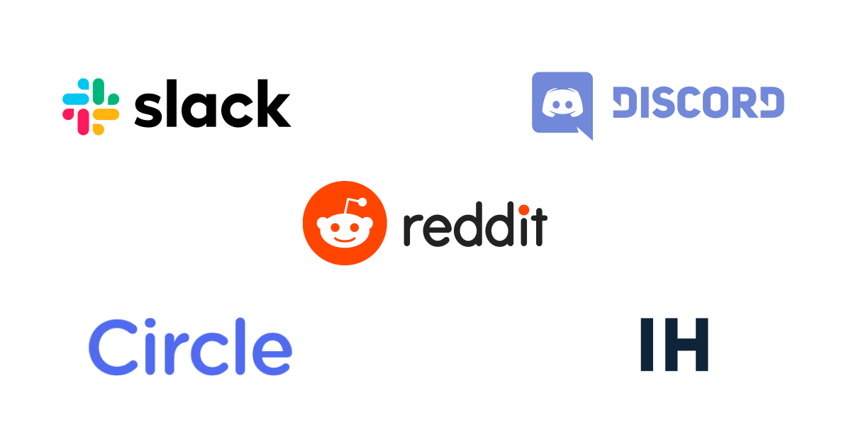 Examples of online communities.