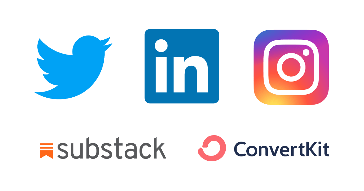 Social media and newsletter platform that are used for Building in Public.